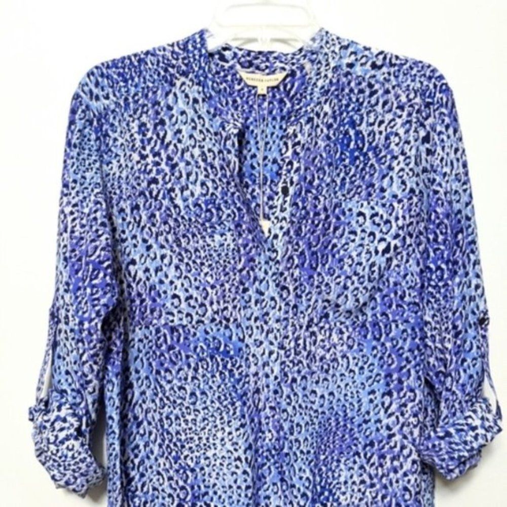 NWT REBECCA TAYLOR Leo Fever Silk Shirt Dress 6 - Picture 2 of 8
